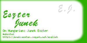 eszter junek business card